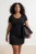 Trendyol Curve Dames Zwart Effen Kort Getailleerd Grote maten Blouses