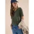 Cecil Dames Basic Shirt met V-hals in Groen