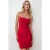 Vierkante Hals Bodycon Mini Jurk