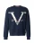 19V69 ITALIA Sweatshirt ‘Nico Old Baroque’  navy / lichtgeel / zwart / wit