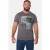 Jan Vanderstorm regular fit T-shirt Plus Size met print – grijs