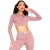 Missy Empire Dames/Dames Gymjack met lange mouwen en gehaakt logo (Rose)