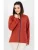deproc Fleece jas ‘WAWA BAY’  rood gemêleerd