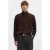 Selected katoenen regular fit gebreide trui – donkerbruin