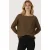 EsQualo Sweater Batwing Buttoned Cuff Army Green