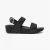 LULU GLITTER Dames Achterband Sandalen Zwart Glitter