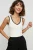TRENDYOLMİLLA Dames Ecru Colorblock Mouwloos Getailleerd Blouses