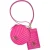 PINKO Necklace Mini Bag Chevron Fuchsia-antique Gold