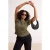 Trendyol Curve Dames Groen Effen Kort Getailleerd Grote maten Blouses
