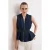 TRENDYOLMİLLA Dames Donkerblauw Effen Lang Peplum Blouses
