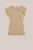 WE Fashion – Dames fijngebreide trui met gouden accenten – Regular fit – Beige –