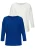 VIVANCE Shirt  blauw / wit