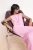 TRENDYOLMİLLA Dames Roze Effen Maxi Mouwloos Casual Bodycon Jurken