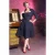 Topvintage exclusive ~ Lorelei swing jurk in donker denim