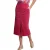 River Woods Fuchsia Midi Stretch Skirt With Split