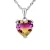 Hart ketting “paarse schaduw” kristal en zilver 925 – blauwe woorden