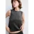 Mango suèdelook top met studs – grijs
