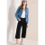7/8 High Waist broek met uitlopende pijpen in Loose Fit