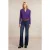 River Woods Viscose T-shirt Ruffle Collar Purple